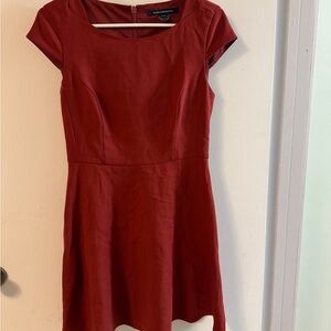 French Connection Red Fit and Flare Mini Dress